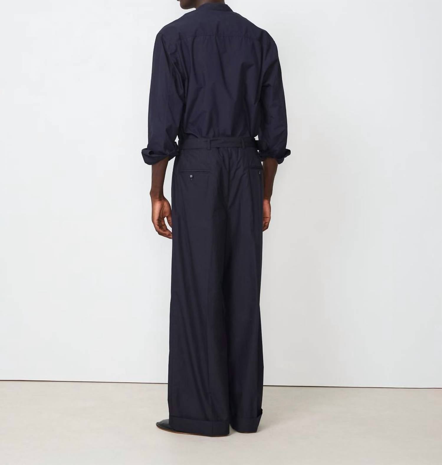 Officine Générale Evans Pants in navy ink - men's pants - detail view