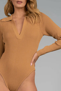 Elan - V-neck Sweater Bodysuit