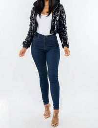 GLOSSY CROP JACKET