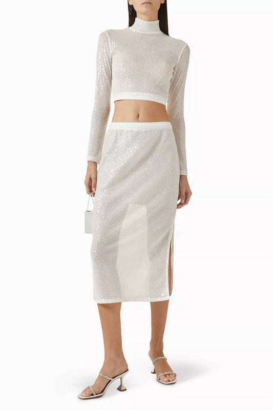 Enza Costa - Sequin-embellished Crop Top