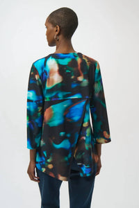 Joseph Ribkoff - Abstract Print 3/4 Sleeves Fit And Flare Tunic Top
