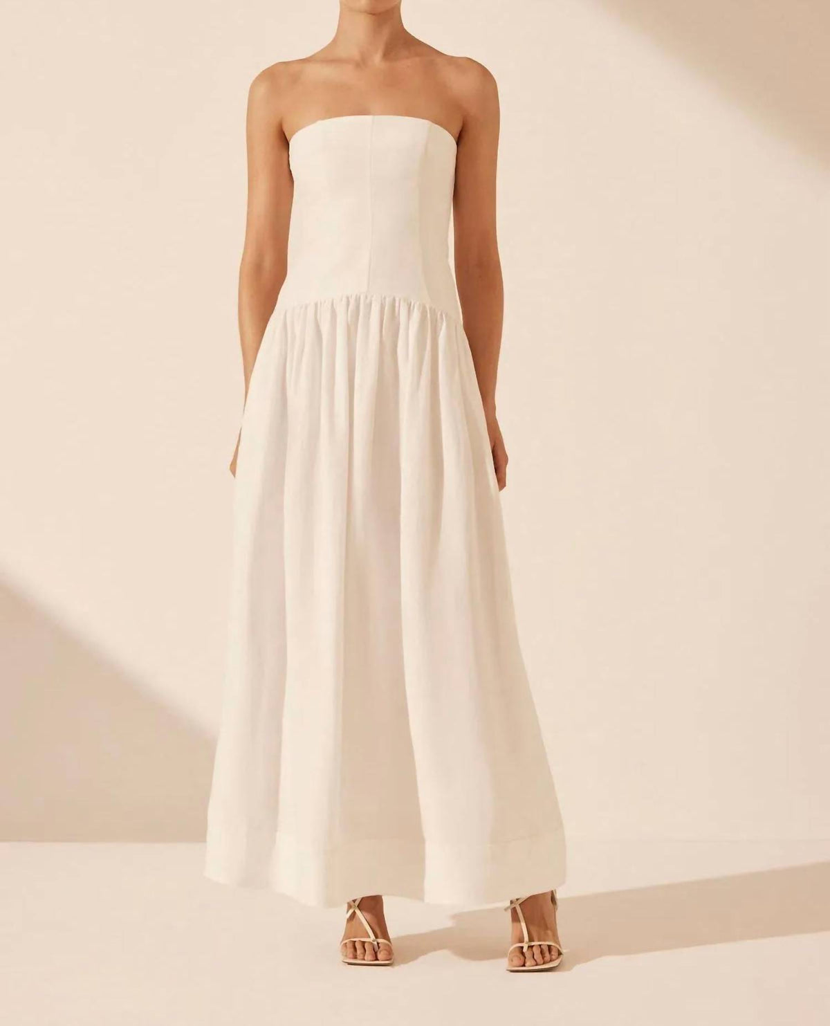 Shona Joy - Strapless Panelled Maxi Dress