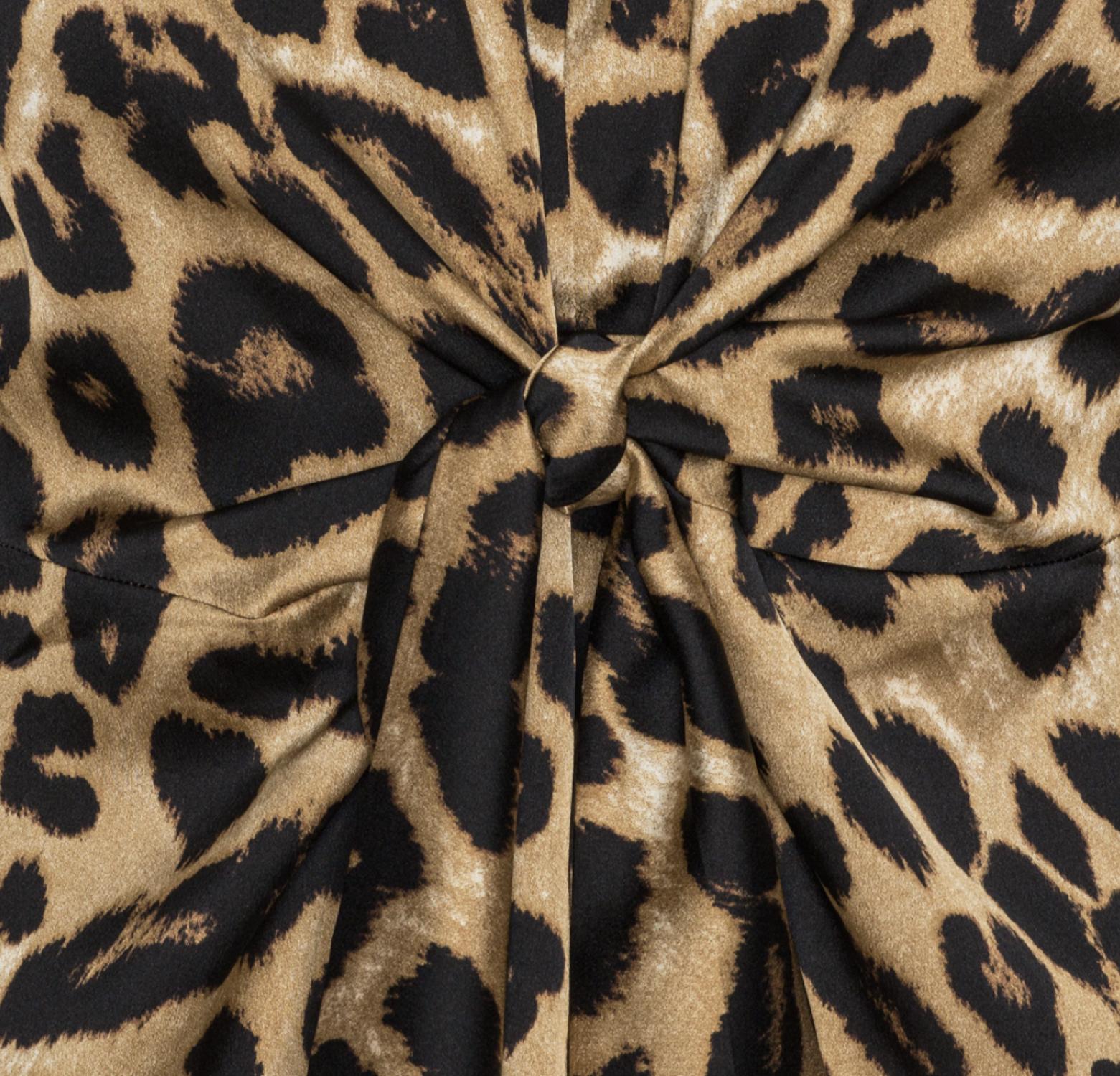 Karmamia Women's Blair Blouse in leopard - women's blouse - alternate view