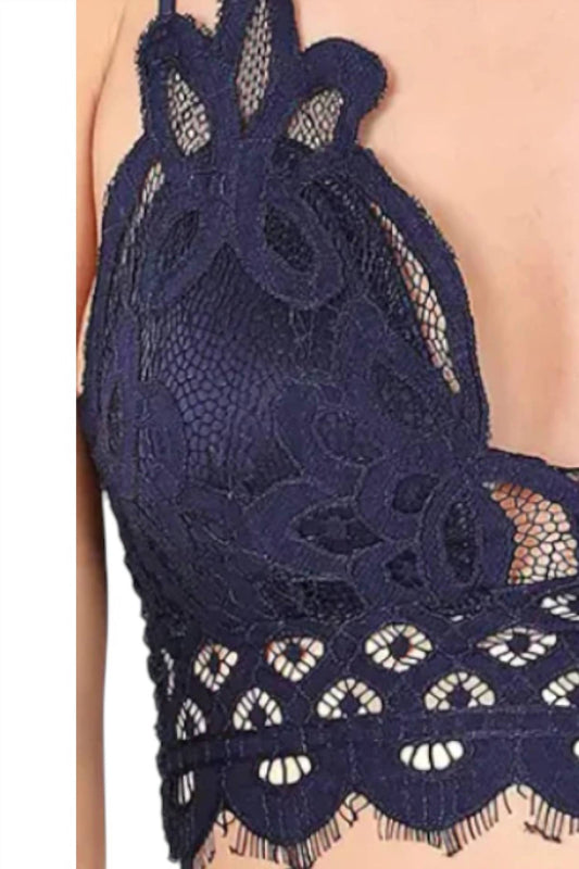 Anemone - Crochet Lace Bralette With Bra Pads