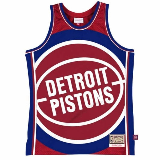 Mitchell & Ness - Men's Big Face 2.0 Detroit Pistons Jersey