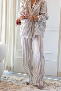 House of Dagmar Relaxed Straight Trousers in cream white - women's pants - view 4