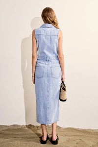 English Factory - Sleeveless Maxi Denim Dress