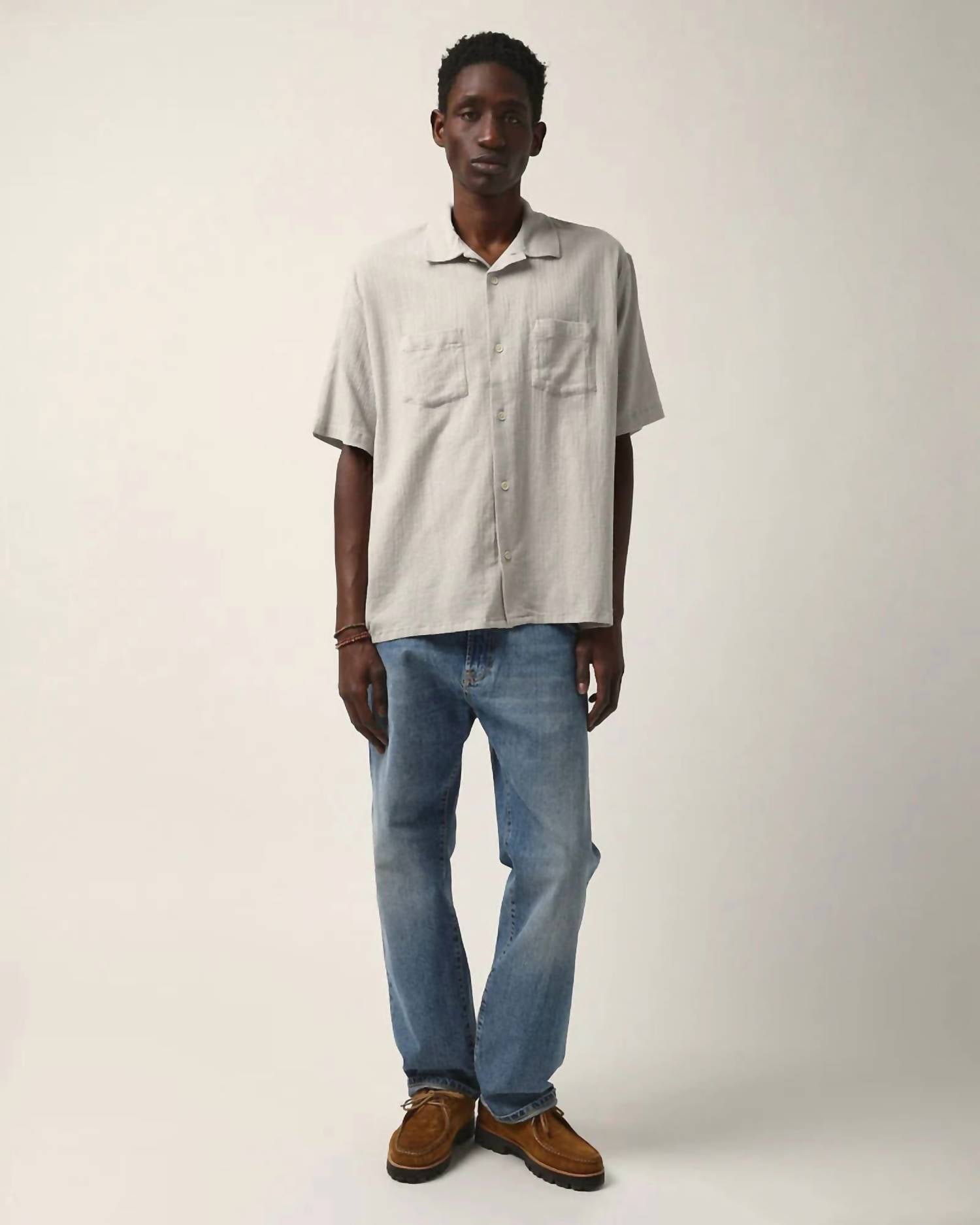 Corridor High Twist Shirt in grey - men's t-shirt - alternate view