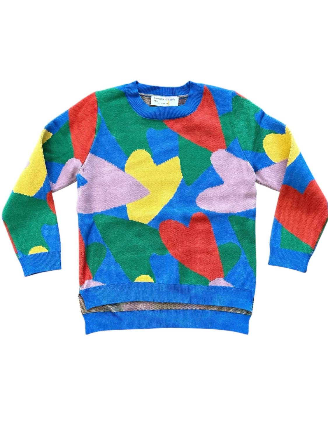 Compania Fantastica - Girl's Colorful Hearts Sweater