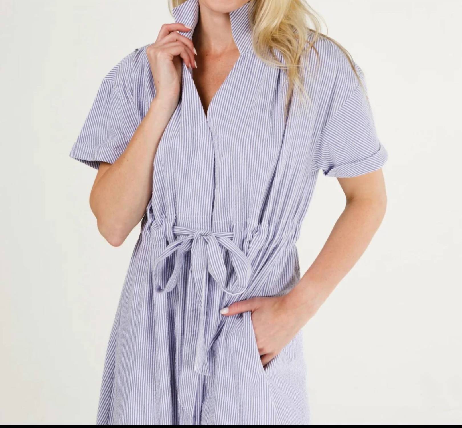 Holly Shae Design - Bria Seersucker Maxi Dress
