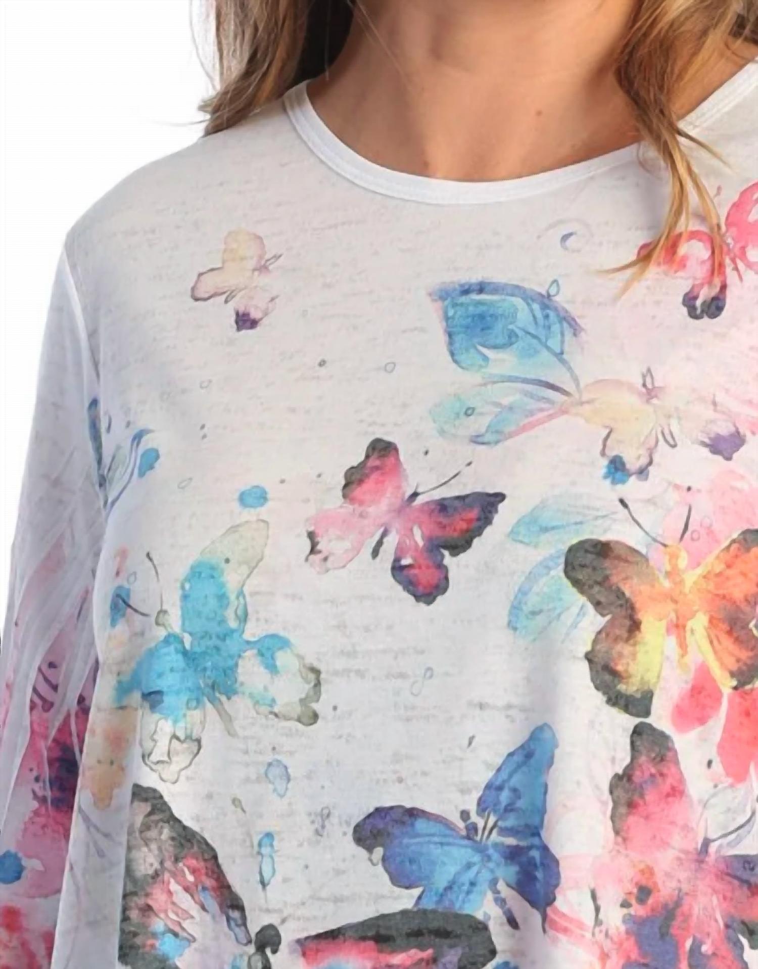 Jess & Jane - Fantasia Jersey Burnout Asymmetric Top
