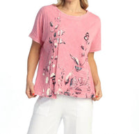 Jess & Jane - Botanica Mineral Washed Cotton Rib Contrast Top