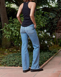 NSF Nix Mid Rise Paneled Boot Cut Jean in coastal wash - women's jeans - alternate view