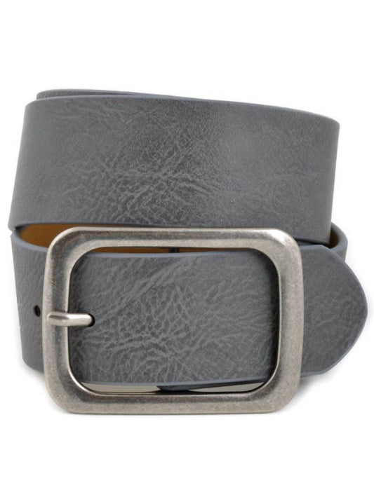 Anzell - Women's Square Buckle Leatherette Belt