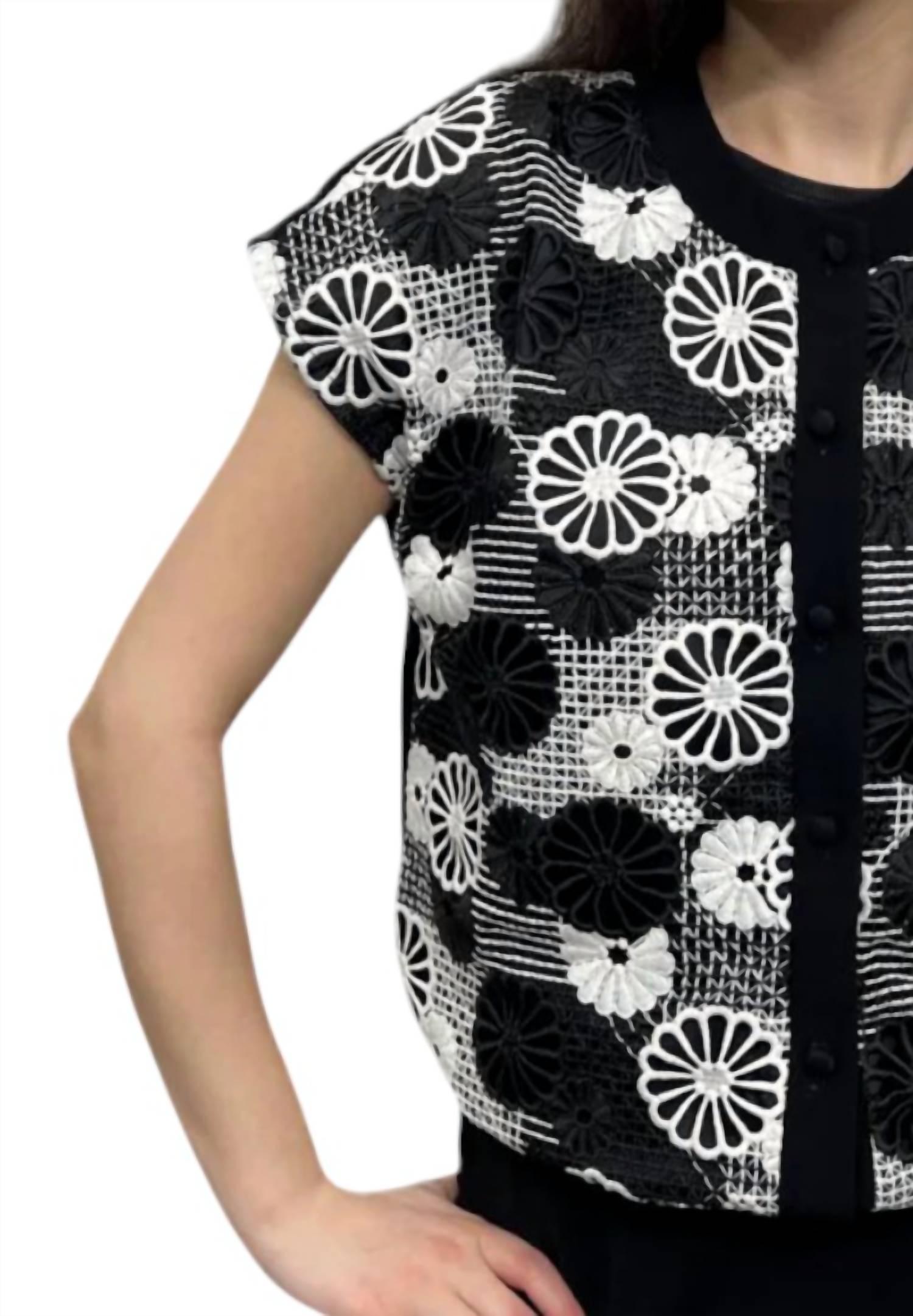 Mosaic - Floral Lace Vest