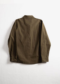 Iron & Resin Men's Deadstock Overshirt in army - men's jacket - detail view