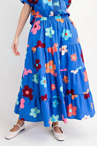 Easel - Printed Poplin Wrap Skirt