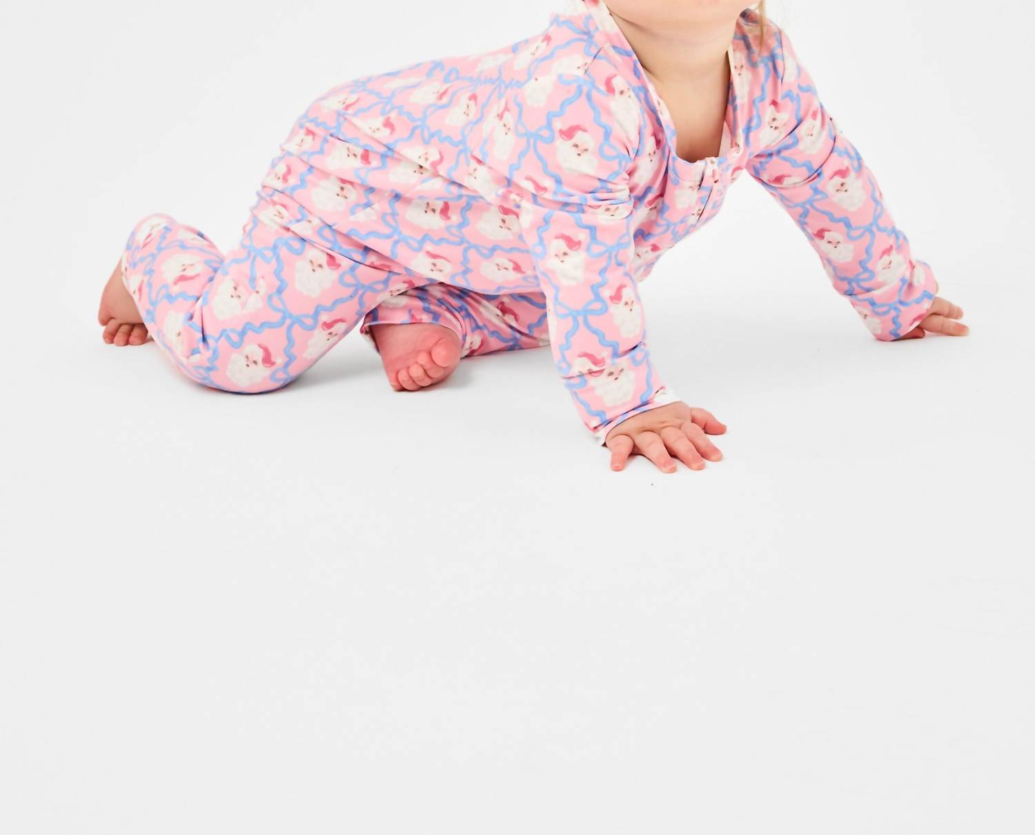 Mary Square - Baby Pj Santa Baby Bows Onesie