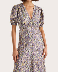 FAITHFULL THE BRAND Bellavista Midi Dress in valerie floral purple - women's dress - view 4