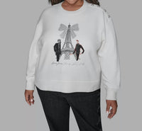 Karl Lagerfeld - Eiffel Tower Crewneck Sweatshirt - Plus