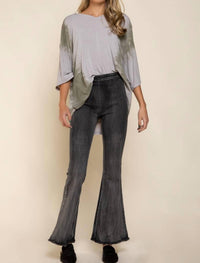 POL Never Felt So Soft Top in grey - women's long sleeve top - view 4