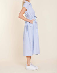 Dolce Cabo - Poplin Belted Shirt Midi Dress