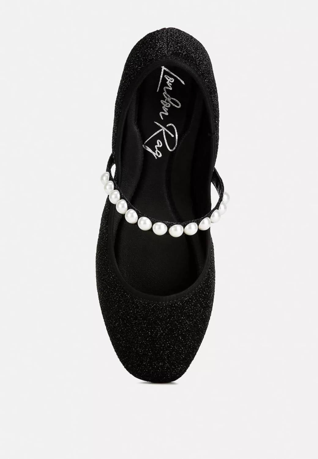Rag Company - Women's Pearl Embellished Ballerina Flats