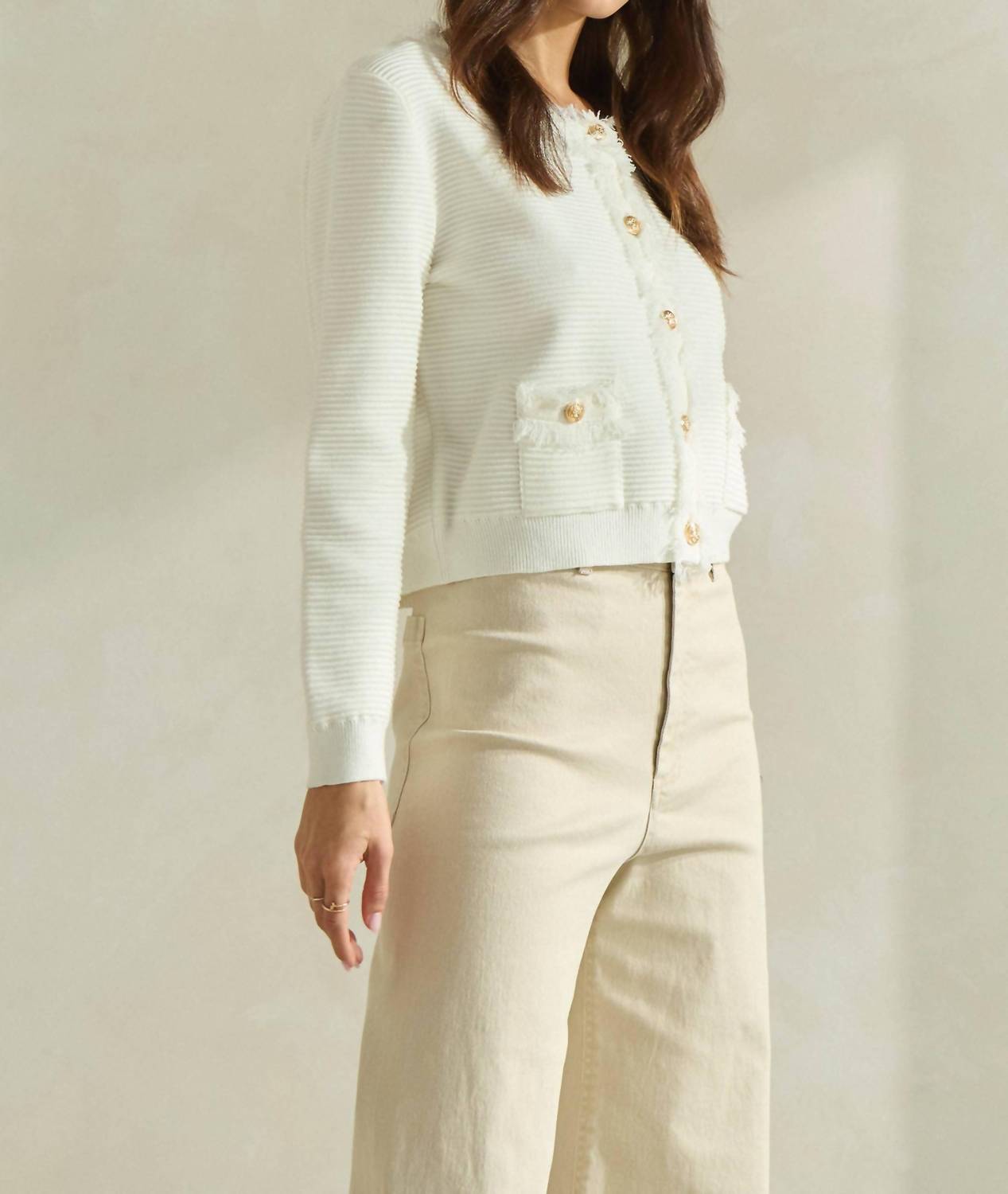 Able - Frayed Edge Cardigan Jacket