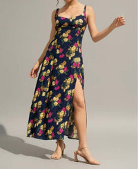 Dress Forum - Paris Floral Side Slit Maxi Dress