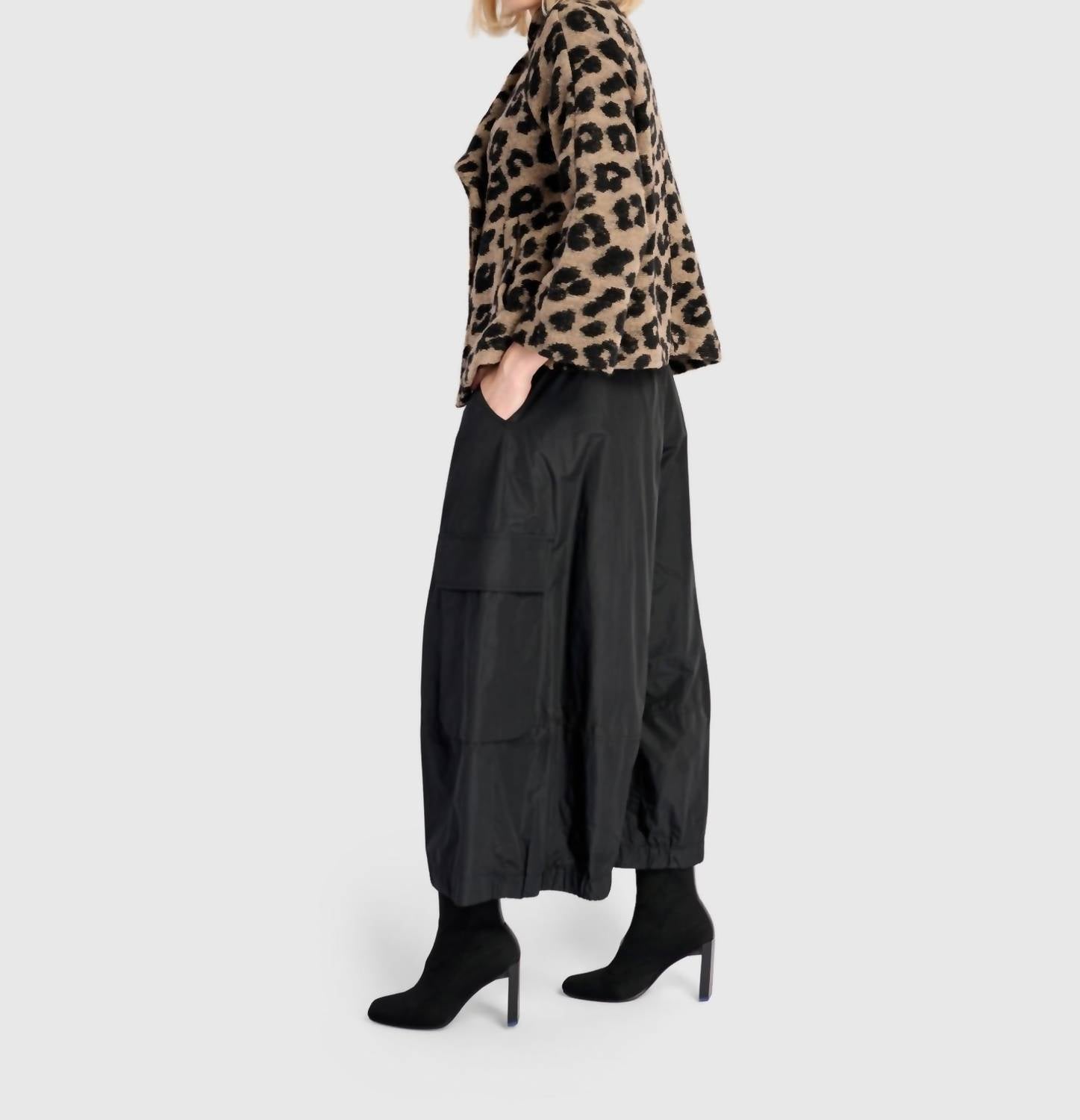 ALEMBIKA Wildcard Cozy Jacket in leopard - women's jacket - alternate view