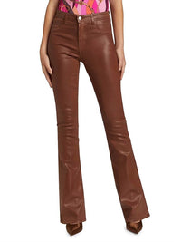 L'Agence MARTY HIGH RISE JEANS in rich ginger coated - women's pants