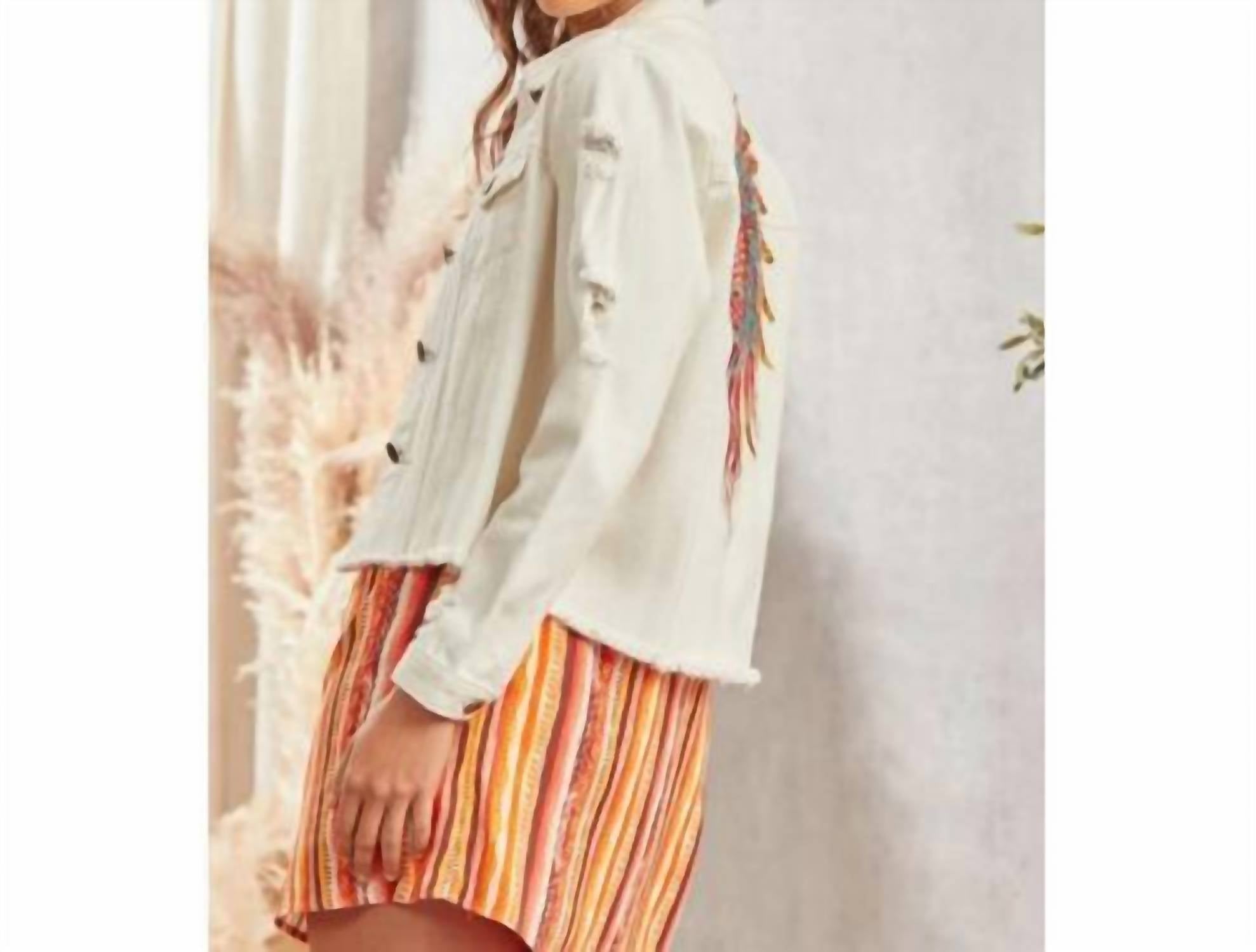 Savannah Jane - Denim Embroidered Jacket