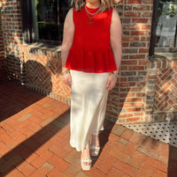 Tcec - Satin Midi Skirt