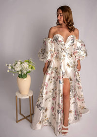 Couture Lee - Metallic Jersey Prom Gown