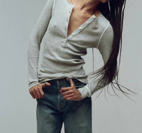 The Great. - Baby Rib Henley Tee