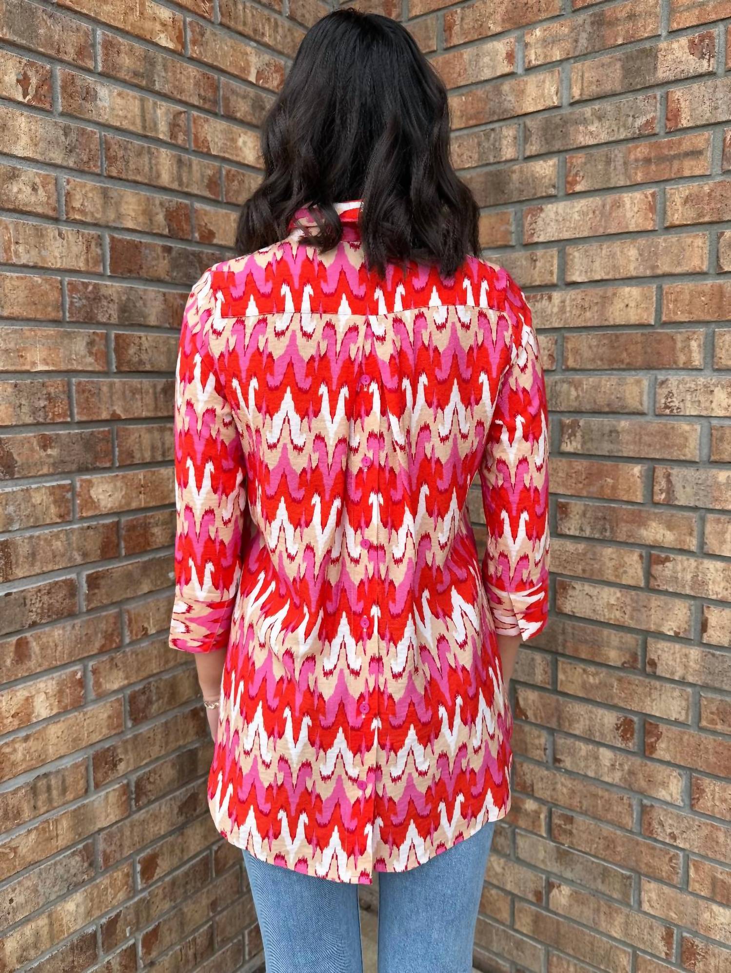 Boho Chic - Chevron Button Up Shirt