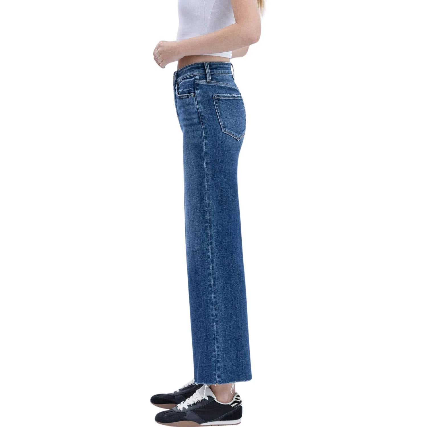 Flying Monkey - High Rise Trouser Press Wide Leg Jeans