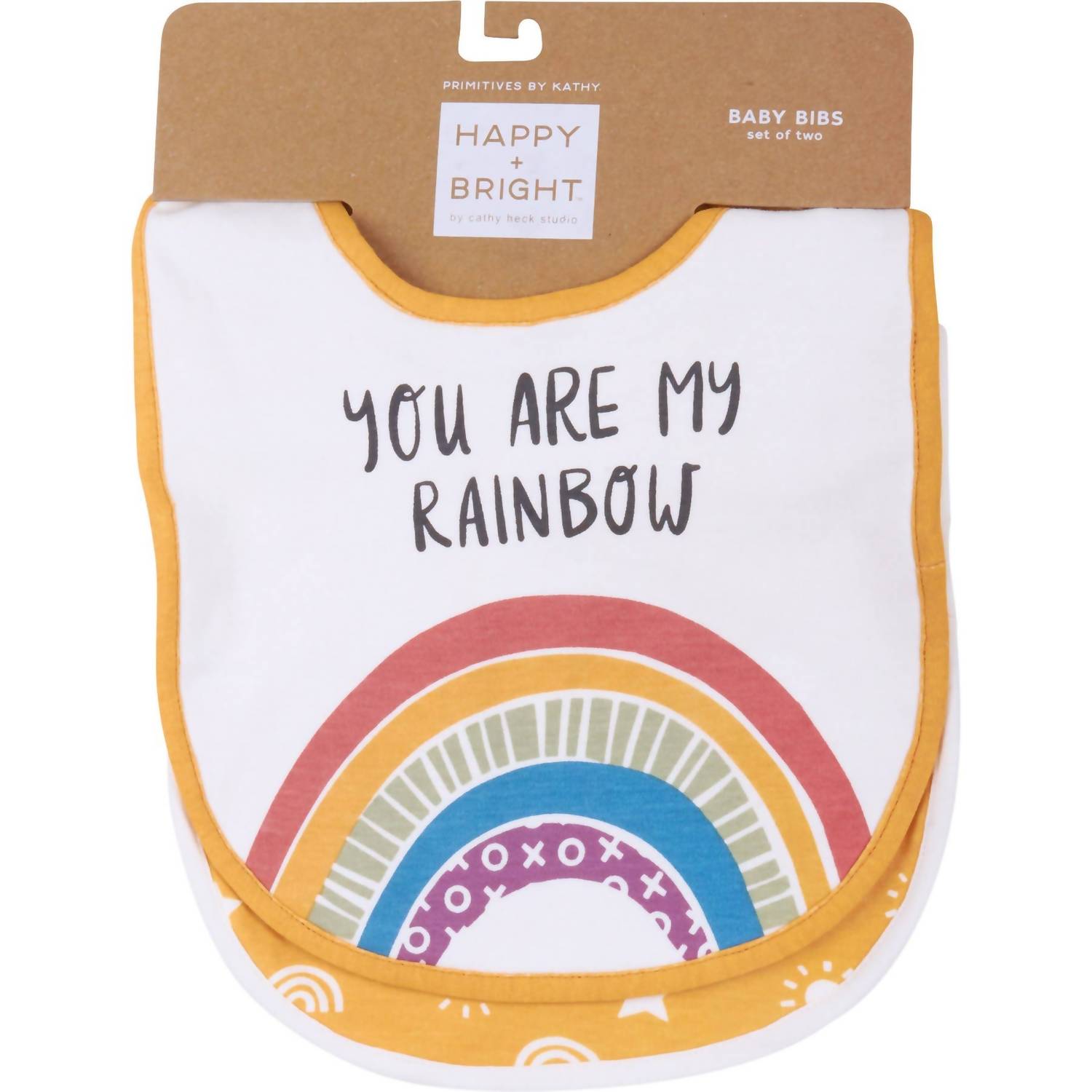 Primitives By Kathy - You Are My Rainbow Baby Bib Set