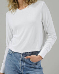 Lna - Long Sleeve Ribbed Crewneck Top