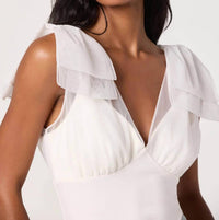 Astr - Maelie Tulle Bow Detail Tank Bodysuit