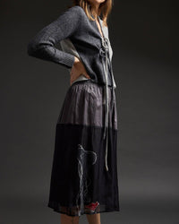 Purple Maroon - Tie Front Cardigan
