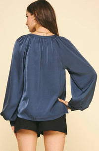 Pinch - Muse Shirred V-neck Blouse
