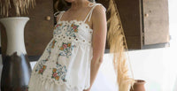Moon River - Women's Floral Embroidered Top