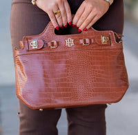 Caroline Hill Women's Savannah Handbag in saddle - women's bag
