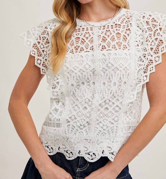 Bluivy - LACE KNITTED SLEEVELESS CROCHET TOP