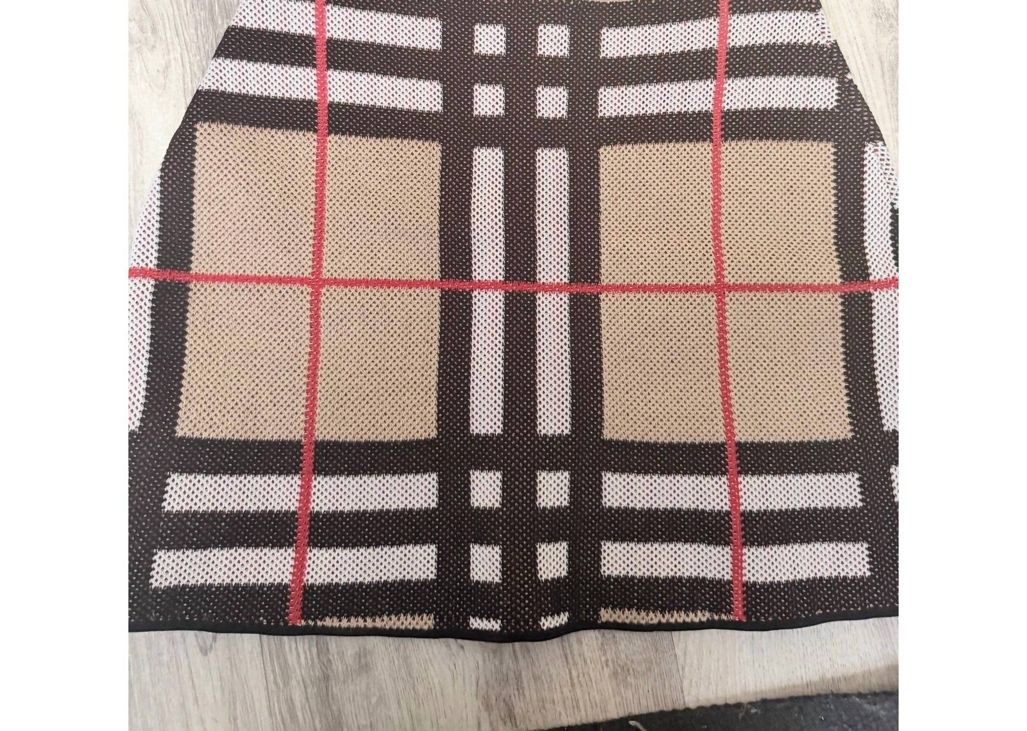 Burberry - Check Knit Mini Skirt