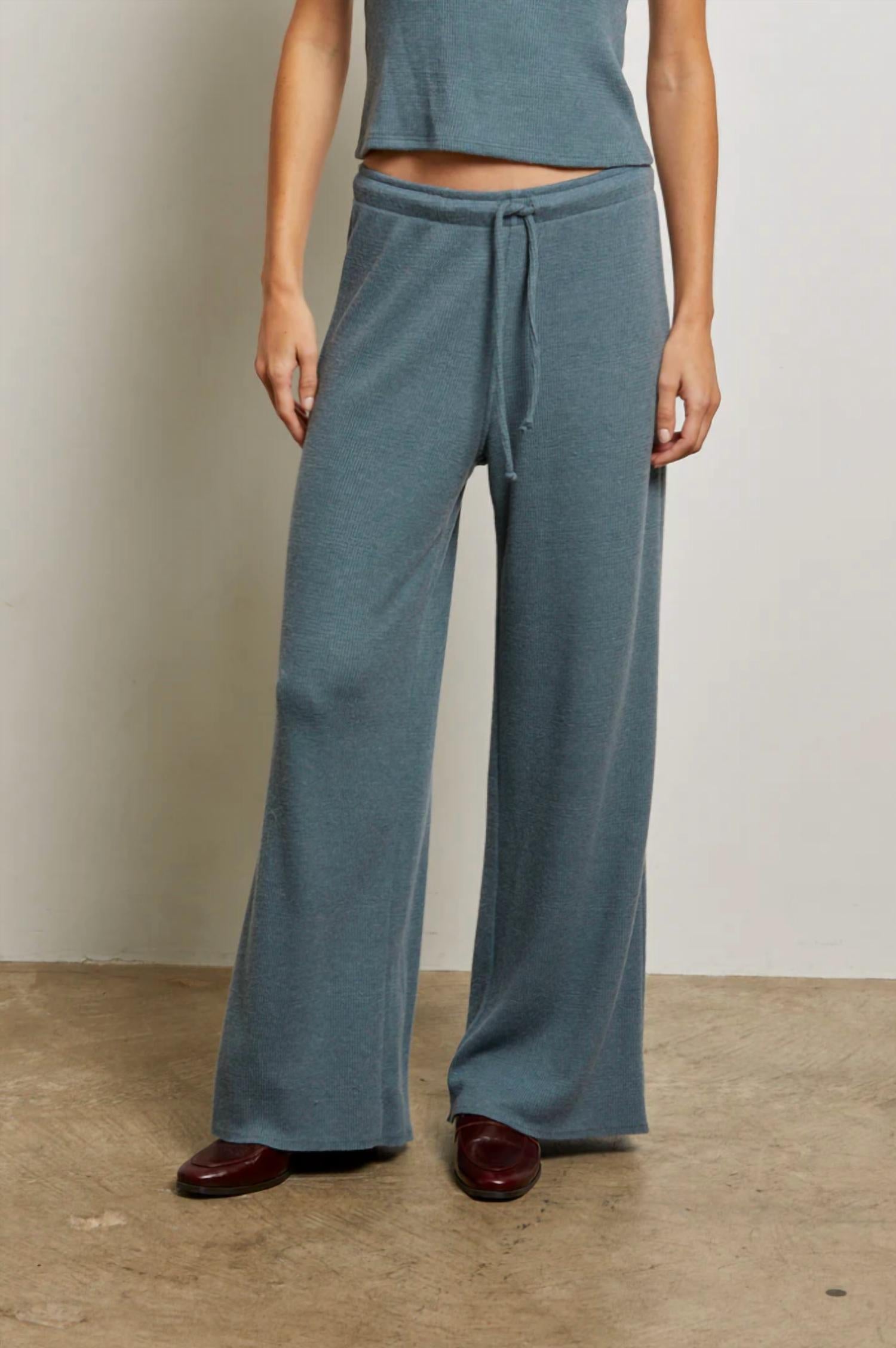 Perfectwhitetee - Maddie Waffle Drawstring Pants