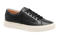 FRANKIE4 Women's Billie Zip Sneaker in black reptile - women's sneaker - detail view