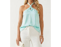 Naked Zebra - Cord Keyhole Sleeveless Top