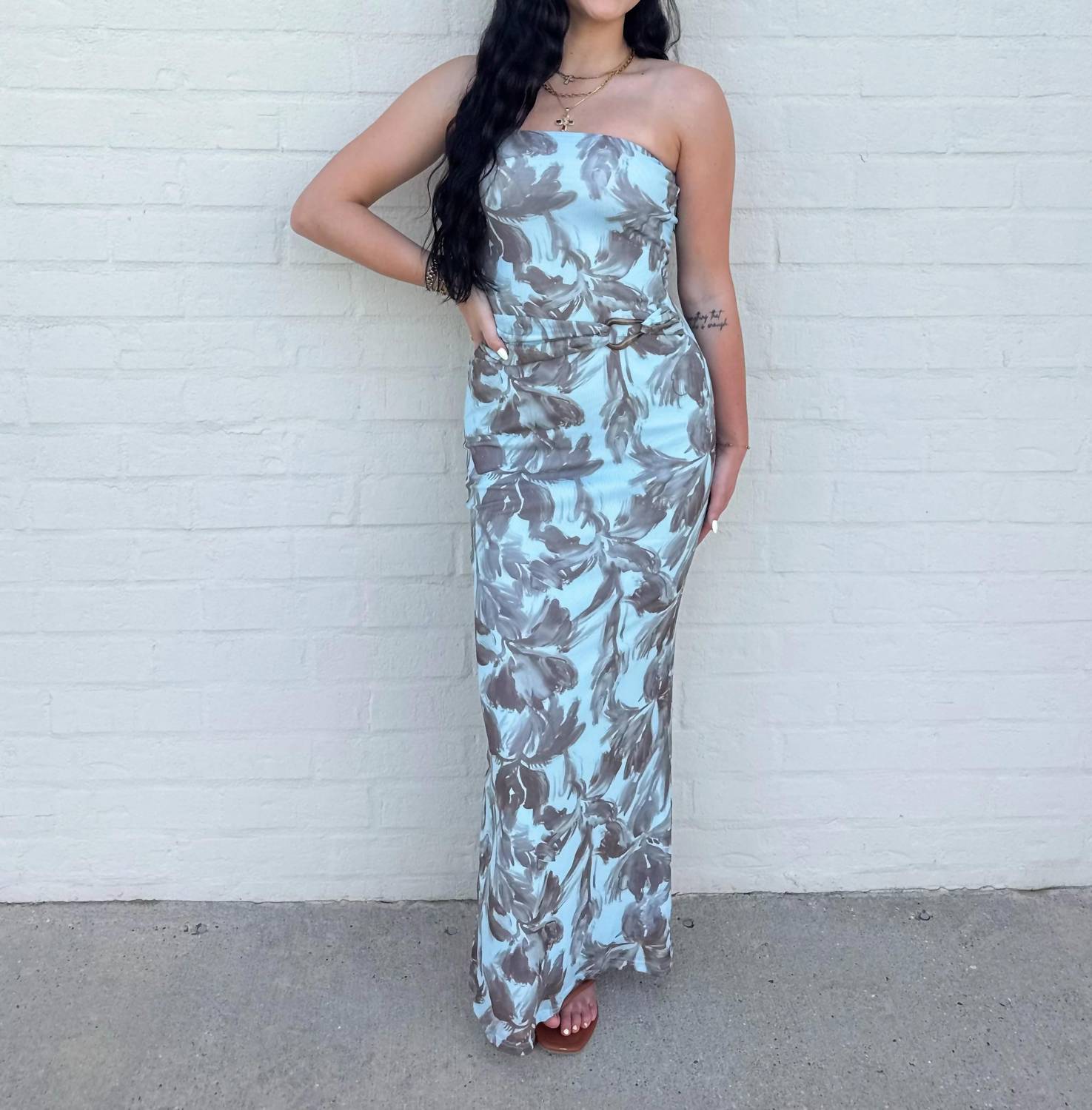 Pretty Garbage - The Cocoa Sky Strapless Maxi Dress